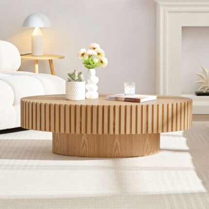 Modern Handmade Drum Coffee Table - Unique & Stylish Living Room Accent 