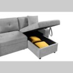 Convertible Sectional Sofa with Armrest Storage - Modern & Space Saving Couch 