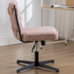 Armless Office Desk Chair - Modern No-Wheel Ergonomic Seating 