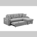 Convertible Sectional Sofa with Armrest Storage - Modern & Space Saving Couch 