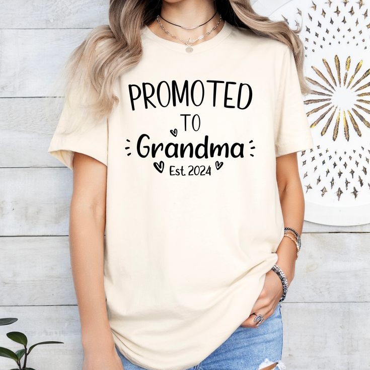Celebrate Her New Role: “Promoted to Grandma” T-Shirt by Rinaccess